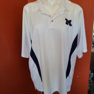 Michigan Wolverines White Polo Shirt XL